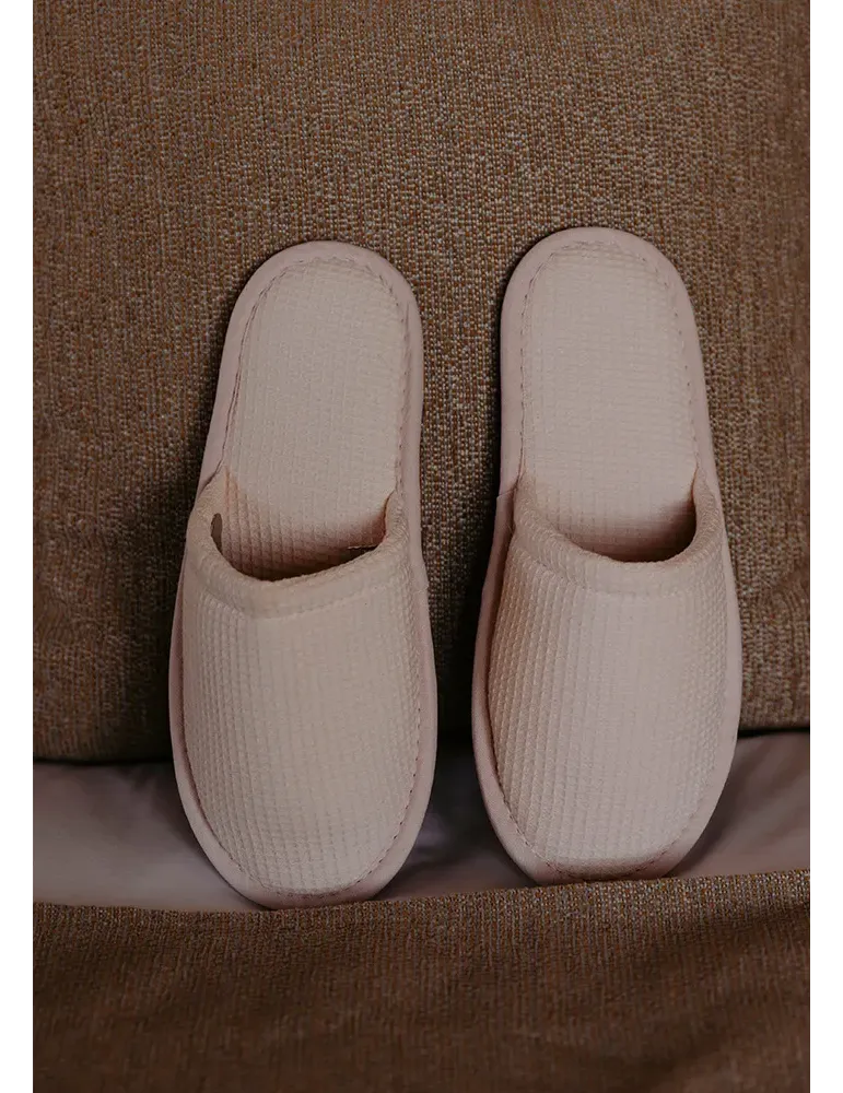 Pantuflas de Hotel Nido de Abeja Rosa Mujer | Merveyl