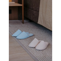 Zapatillas de hotel nido de abeja azul para hombre | Merveyl