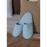 Zapatillas de hotel nido de abeja azul para hombre | Merveyl