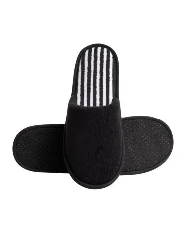 Men's Closed H2O Striped Spa Slippers