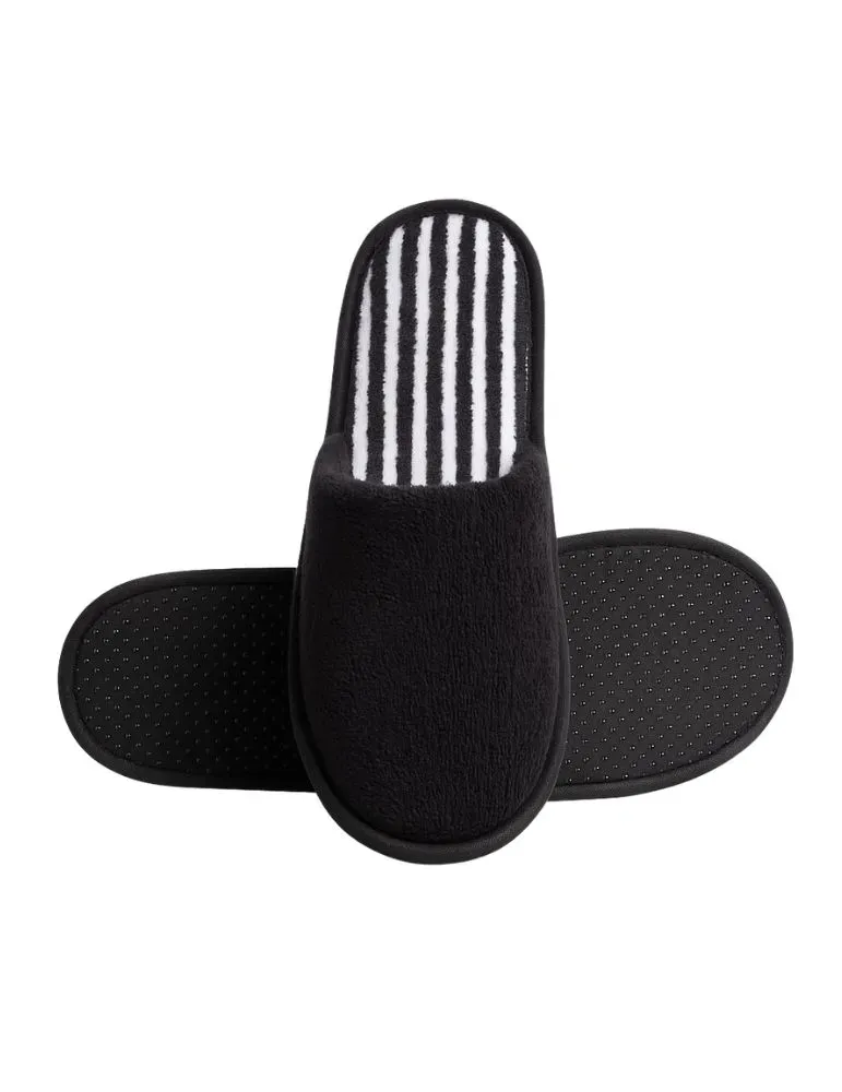 Pantuflas de Spa para Hombre Cerradas H2O Estriadas Negras