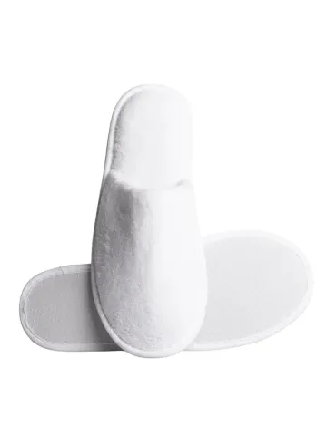 Luxury Closed Coral Fleece Hotel Slippers