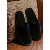 Zapatillas de hotel cerradas Coral negro premium