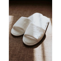 Zapatillas de hotel abiertas Coral Blanco Lujo | Merveyl