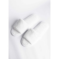 Zapatillas de hotel abiertas Coral Blanco Lujo | Merveyl