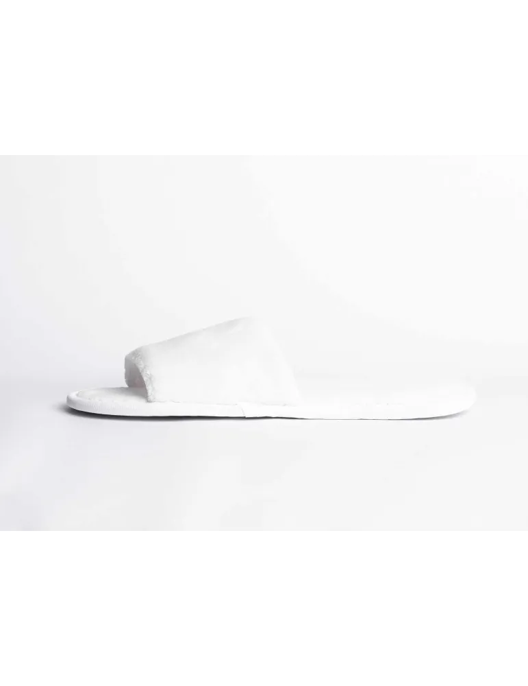Zapatillas de hotel abiertas Coral Blanco Lujo | Merveyl