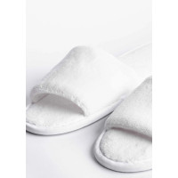 Zapatillas de hotel abiertas Coral Blanco Lujo | Merveyl