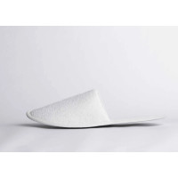 Plastic-Free White Terry Hotel Slippers | Merveyl