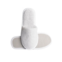 Zapatillas de Hotel Algodón Coral Blanco Pelo Largo | Merveyl