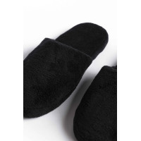 Cosy luxe thick Mule in black for hotels