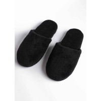Cosy luxe thick Mule in black for hotels