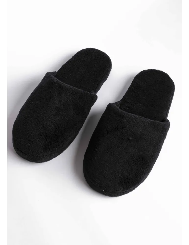 Mules de Hotel Negras con Suela Gruesa para Hombre | Merveyl