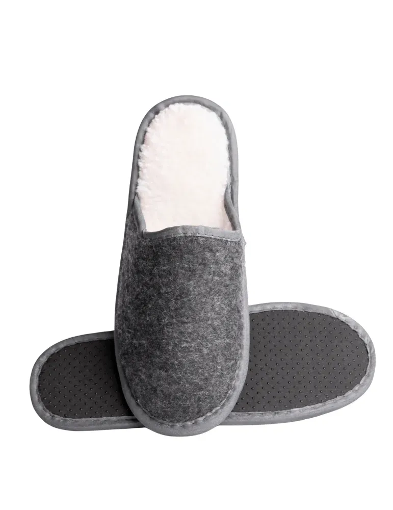 Zapatillas de mujer de fieltro y pelo - Spas