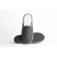 Zapatillas de mujer de fieltro y pelo - Spas