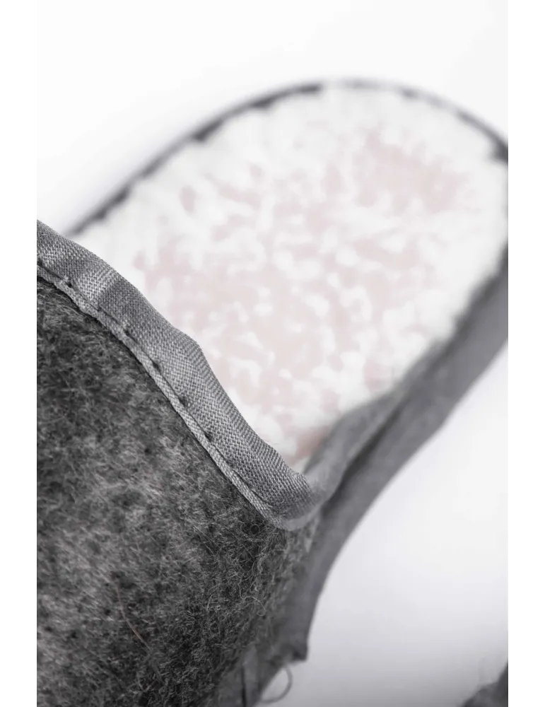 Zapatillas de mujer de fieltro y pelo - Spas