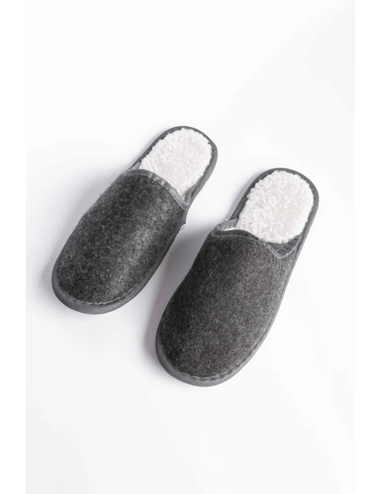 Zapatillas de mujer de fieltro y pelo - Spas