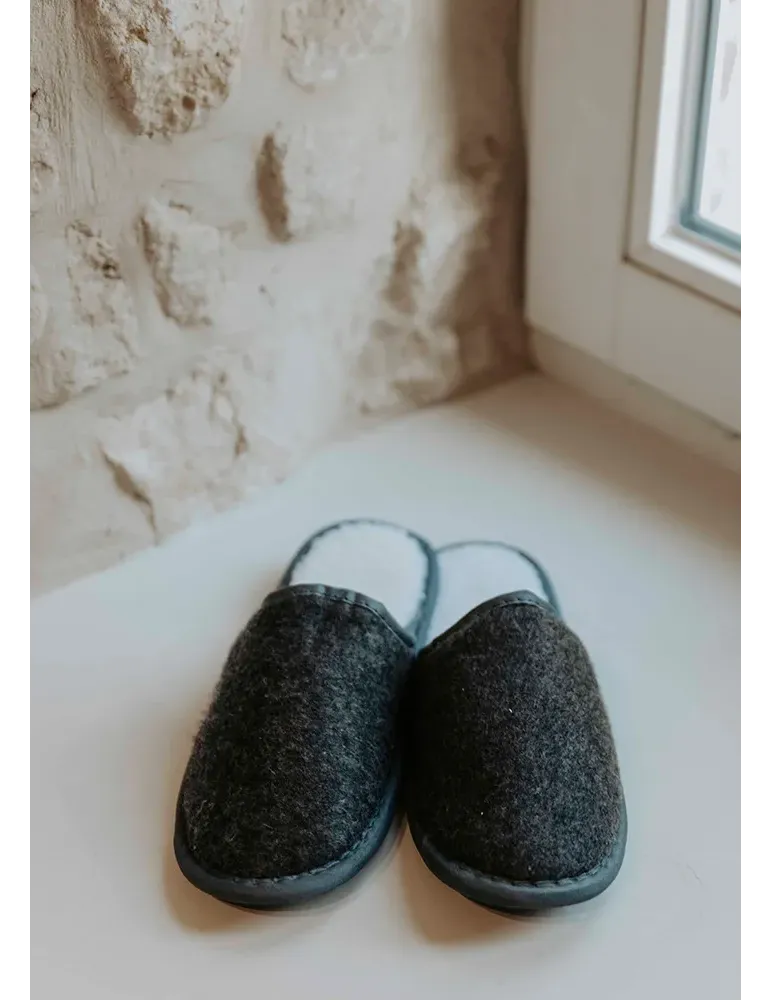 Zapatillas de casa para hombre de fieltro con forro - Hostelería