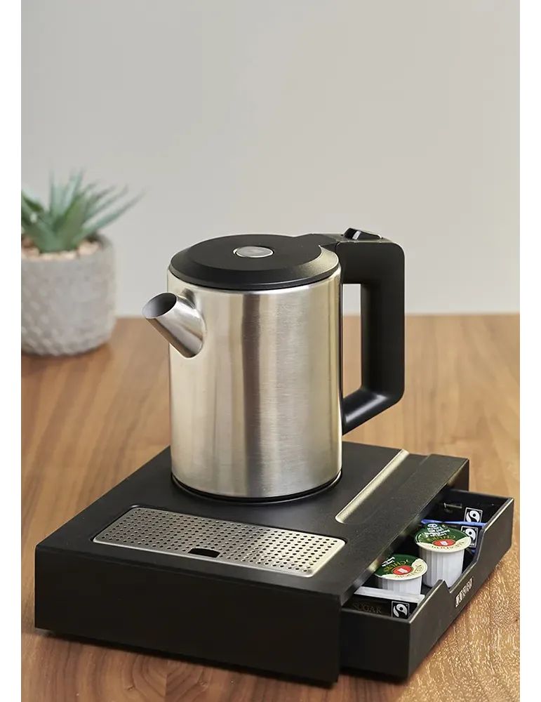 Corby Of Windsor Bandeja de cortesía Canterbury negro | Equipamiento de hotel y spa Merveyl