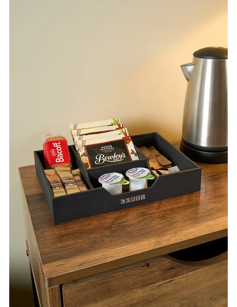 Soporte para bolsas Kensington negro hotel | Corby | Merveyl