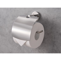 Portarrollos de papel higiénico con tapa Harrogate de acero inoxidable