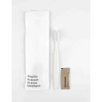 Kit dental de hotel vegetal en bolsa de base biológica | Merveyl