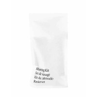 Set de afeitado de hotel vegetal en bolsa de papel kraft blanco | Merveyl