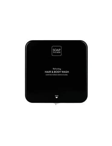 Zwarte Wanddispenser Haar- En Douchegel | Merveyl