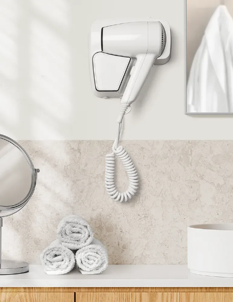 Corby Of Windsor Linton Secador de Pelo de Pared con Cajón 1200W | Equipamiento para Hoteles y Spas Merveyl