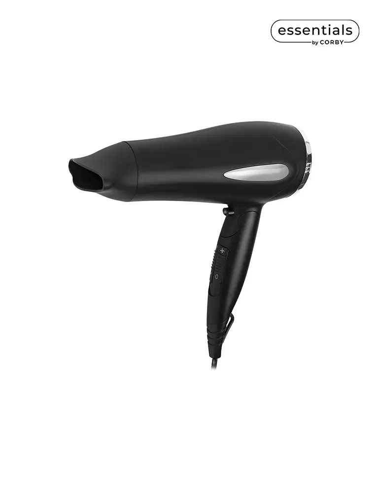 Corby Of Windsor Bedford Secador de pelo plegable 2000W Negro | Equipamiento para hoteles y spas Merveyl