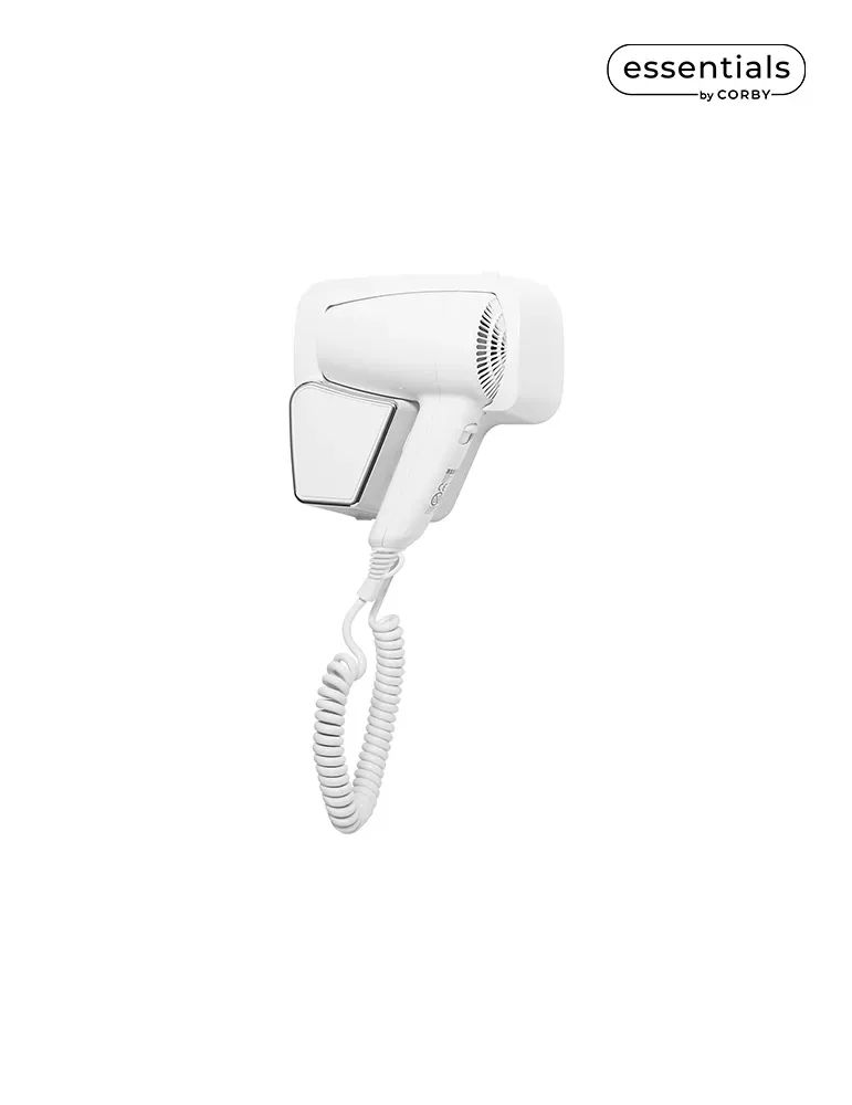 Corby Of Windsor Linton Secador de Pelo de Pared con Cajón 1200W | Equipamiento para Hoteles y Spas Merveyl