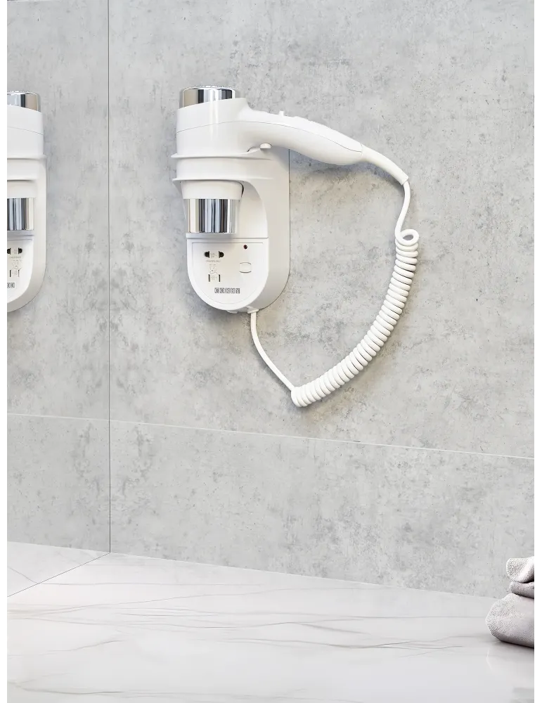 Secador de pelo de pared Kendal 1600W Corby | Equipamiento hotelero