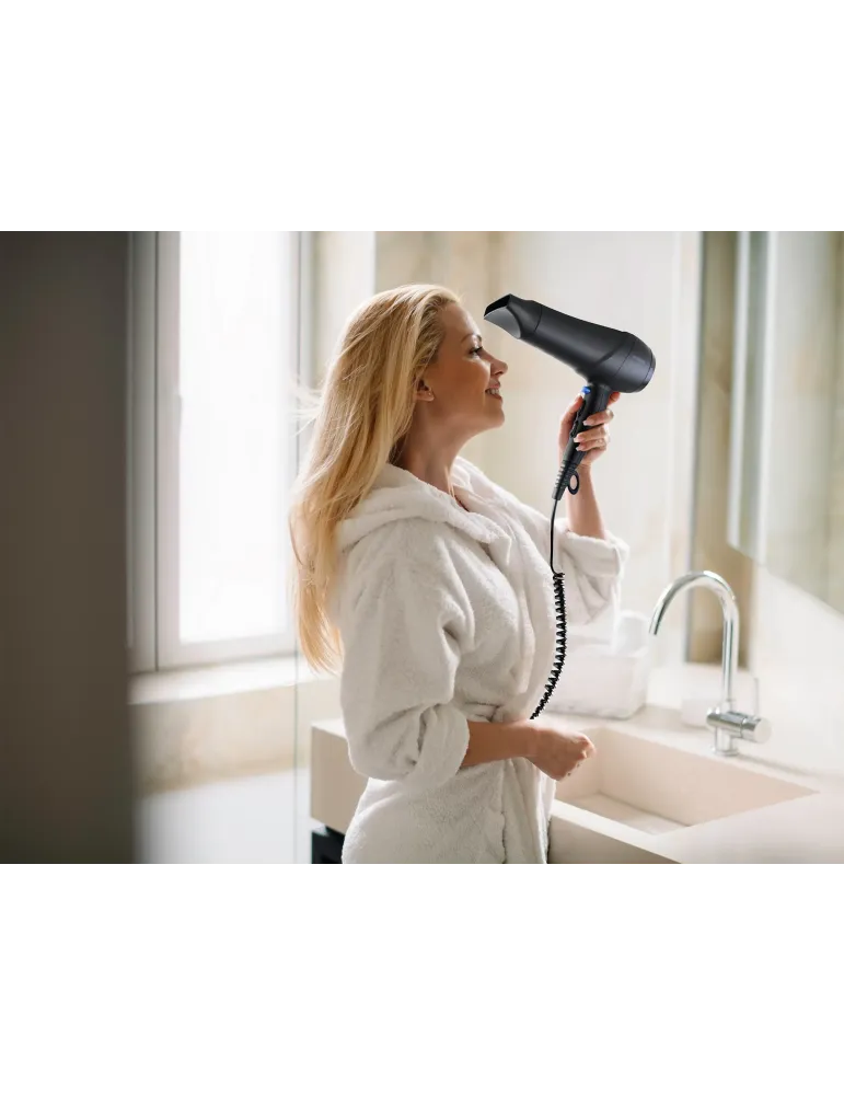 Corby Of Windsor Milton Secador de Pelo 2000W Negro | Equipamiento para Hoteles y Spa Merveyl