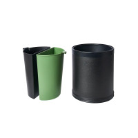 Papelera de doble pared Highland 9 L Cuero PU | Merveyl