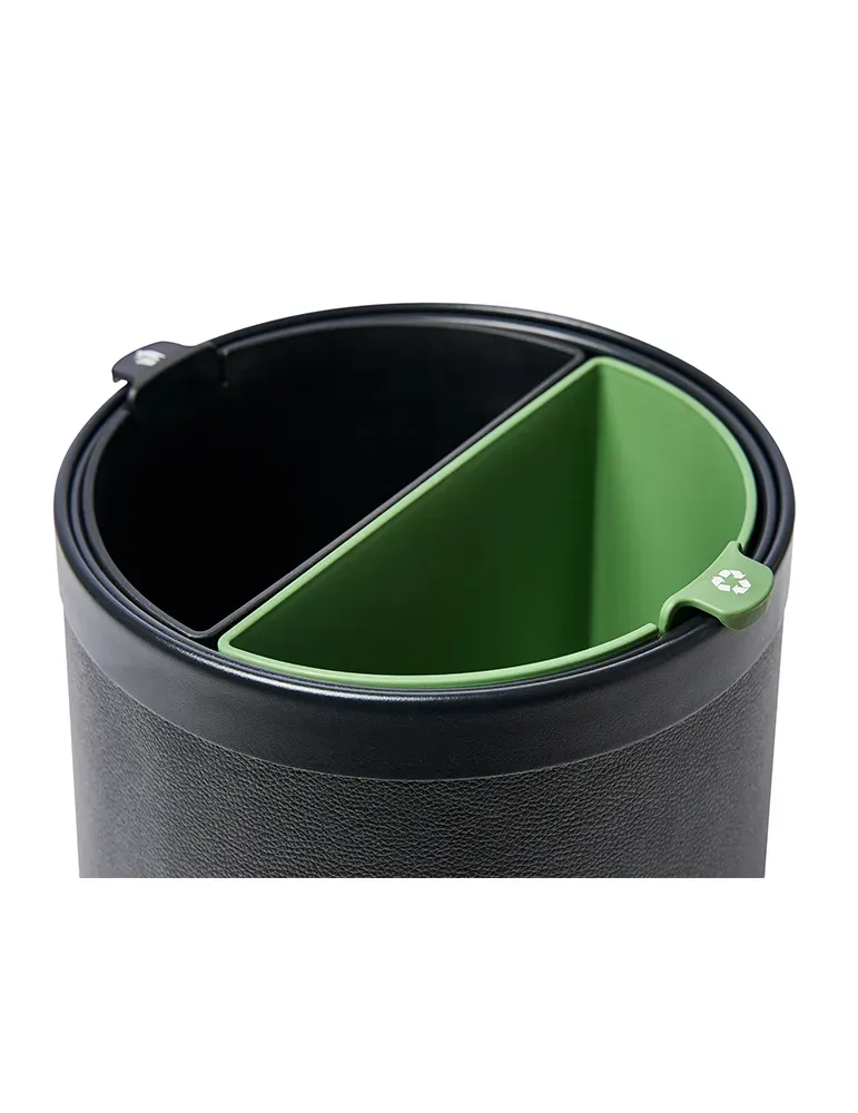 Papelera de doble pared Highland 9 L Cuero PU | Merveyl