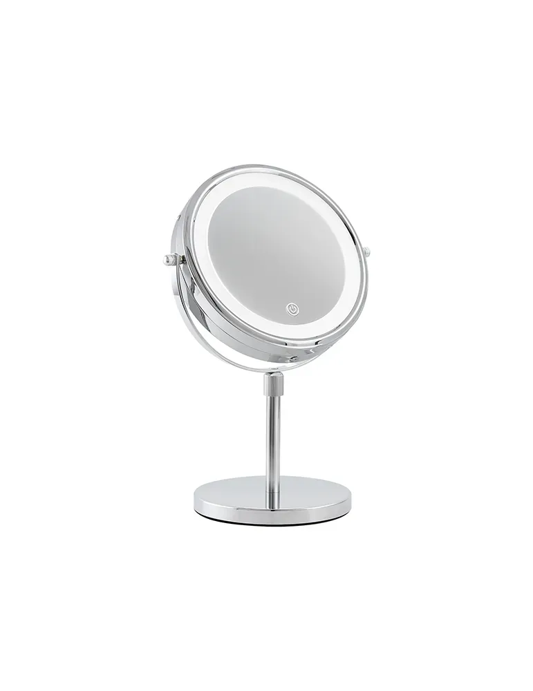 Espejo LED con pie Winchester - Cromo o Negro Mate