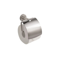 Portarrollos de papel higiénico con tapa Harrogate de acero inoxidable