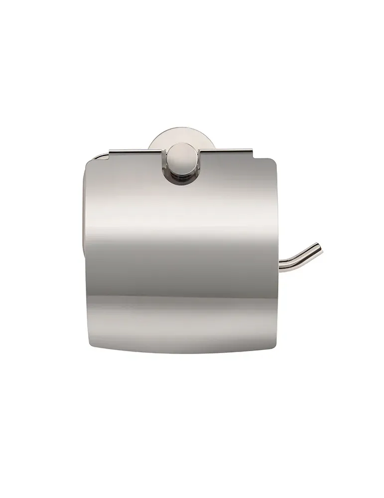 Portarrollos de papel higiénico con tapa Harrogate de acero inoxidable