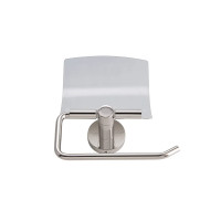 Portarrollos de papel higiénico con tapa Harrogate de acero inoxidable