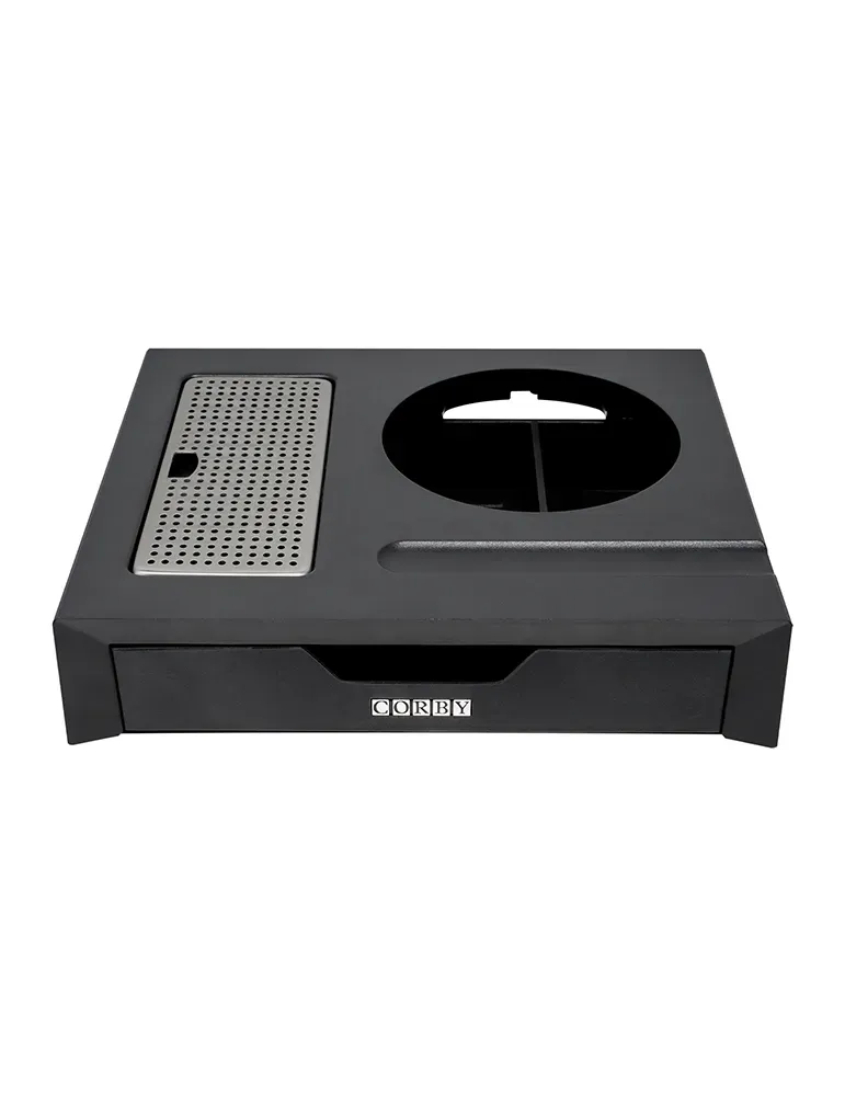 Corby Of Windsor Bandeja de cortesía Canterbury negro | Equipamiento de hotel y spa Merveyl