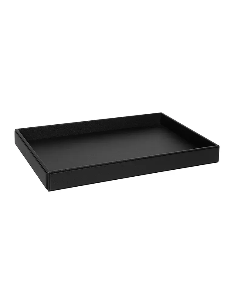 Small Welcome Tray Highland Black Leather for hotels