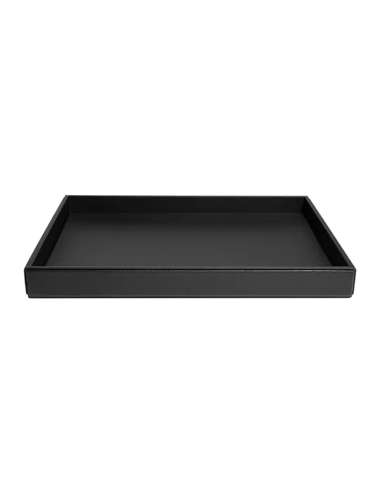 Small Welcome Tray Highland Black Leather for hotels