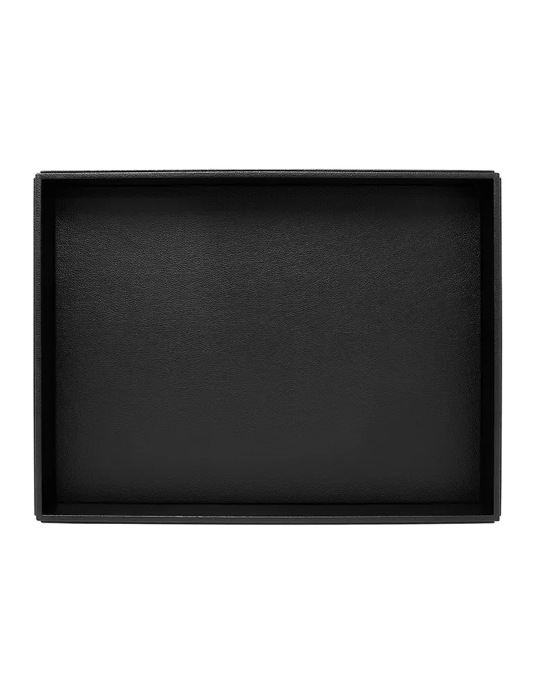 Small Welcome Tray Highland Black Leather for hotels