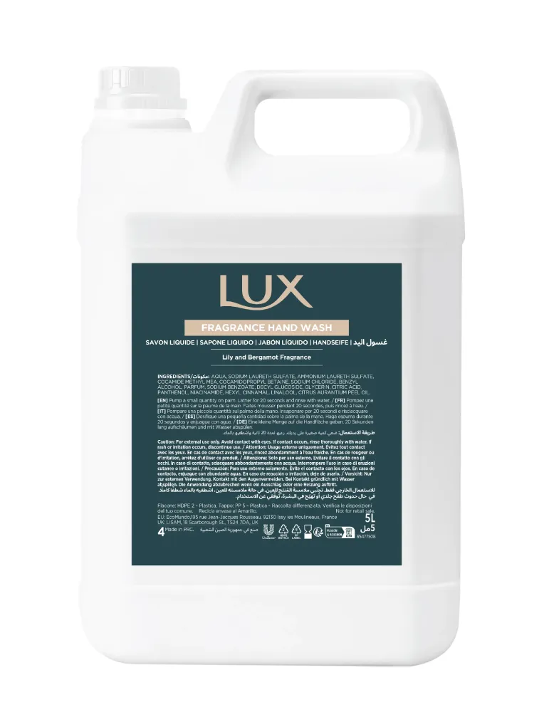Jabón Líquido Lux 5L - Recarga Profesional para Manos
