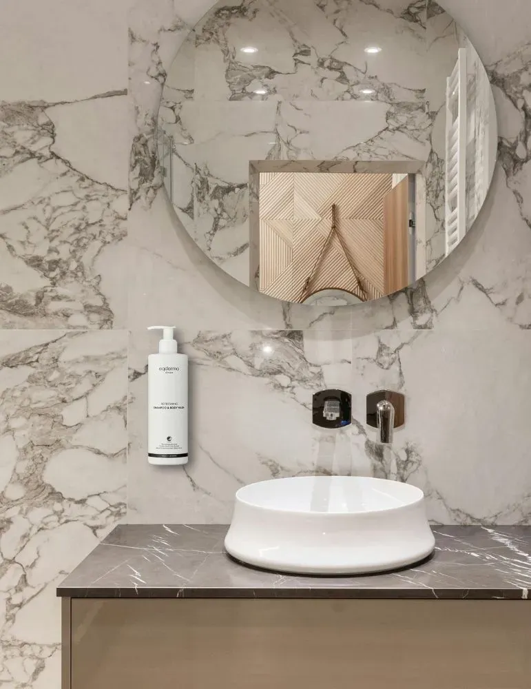 Soporte de pared de acero inoxidable blanco 400ml Eqderma Mohoco