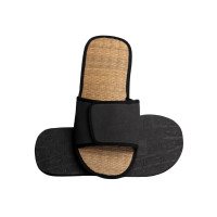 Sandales Paille Mixtes Noires I'm Green | Merveyl