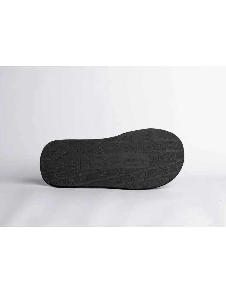 Sandales Paille Mixtes Noires I'm Green | Merveyl