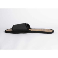 Unisex Zwarte Rietstro Sandalen I'm Green | Merveyl