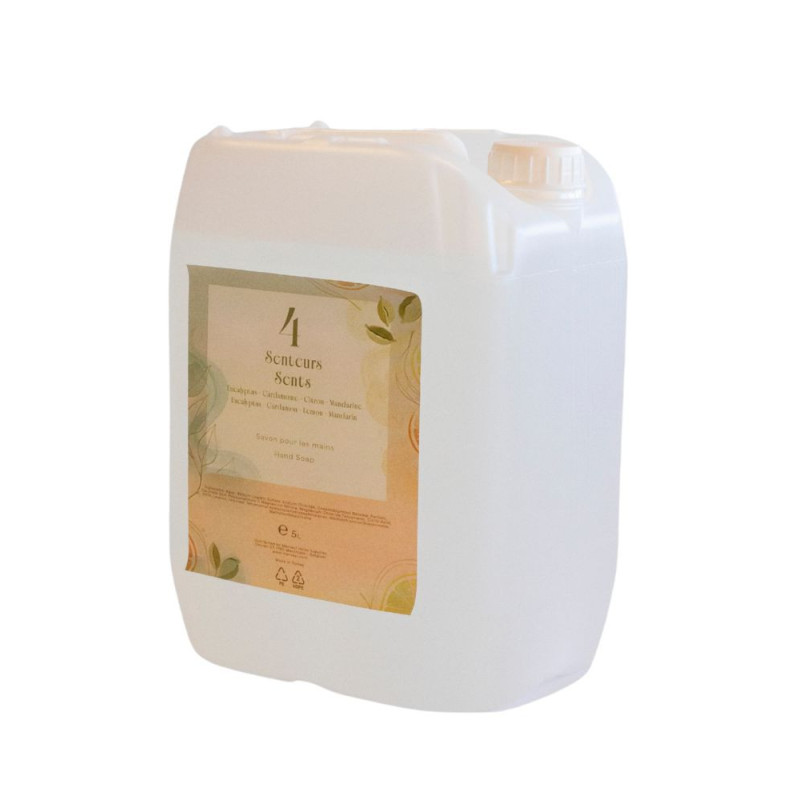 Jabón de manos 4Aromas 5L – Jabón líquido para dispensador en hoteles y colectividades