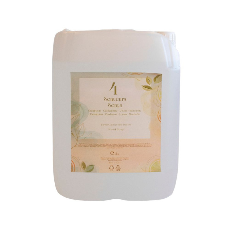 Jabón de manos 4Aromas 5L – Jabón líquido para dispensador en hoteles y colectividades