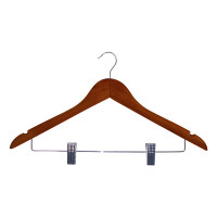 Percha de madera Burlington con pinzas para hotel | Merveyl